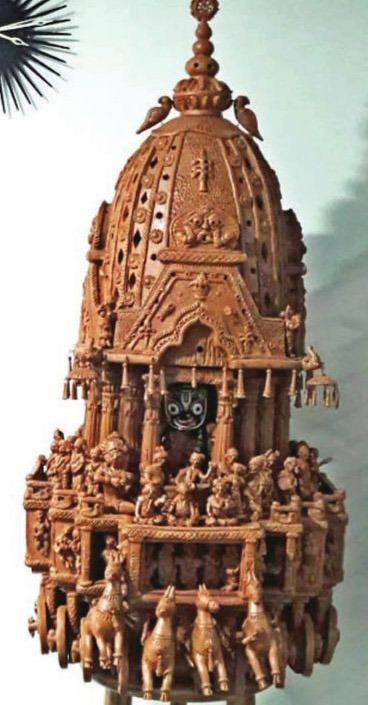 jagannath chariot, nandighosha rath, sri jagannath chariot in clay, saroj kumar rout, Lord Jagannath, rising odisha